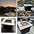 OutVue 30" Propane Fire Pit with Real Ceramic Tabletop, 50000 BTU Gas Fire Pit Table with Lid & Glass Rock, Outdoor Fire Pit for Dining or Party, Firepit for Outside, Patio, Garden, Yard