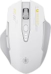 Bluetooth Mouse,[Upgraded] Wireless Mouse Rechargeable,Tri-Mode (BT 5.0/4.0+2.4G Hz),Computer Mouse with Visible Battery Level, 4 Adjustable DPI, Portable PC Mouse for MacBook Chromebook,Black