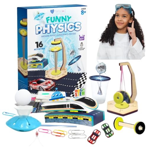 Mumfactory Science Kit Learn Physics Toy for Boys & Girls Age 7-8 Years old STEM Toys - Gift for 8 Year Kids Learning & Education Toys 16 Activities Included