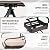 Sophia & William Patio Dining Set for 4, Outdoor Table Furniture Set 5 Piece with 4 Padded Swivel Dining Chairs and 1 Round Metal Table with 1.57" Umbrella Hole