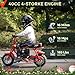 [Starts Right Up] FRP MB40 4-Stroke Mini Bike, 40CC Kids Mini Dirt Bike with No Mixing Oil Need, Easy to Assemble/Touch Protection, 18 Mph Max Speed and Support Up to 165 LBS (Red)