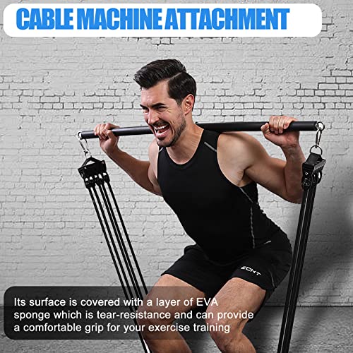 Lat Pull Down Bar Cable Attachments for Gym, Lat Pulldown Attachments, Straight Bar, Resistance Band Bar for WeightLifting Workout (Long bar 2) - Thumbnail 6