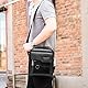 Umhängetasche Herren Schultertasche Herrentasche Klein Vintage PU Leder Crossbody Herren Tasche Umhängen Handtasche Männer für Arbeit, Schule, Alltag (schwarz 2)