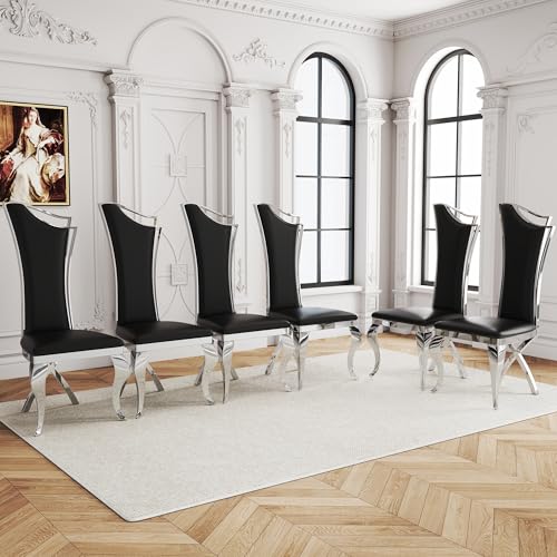 PU Leather High Back Dining Chairs