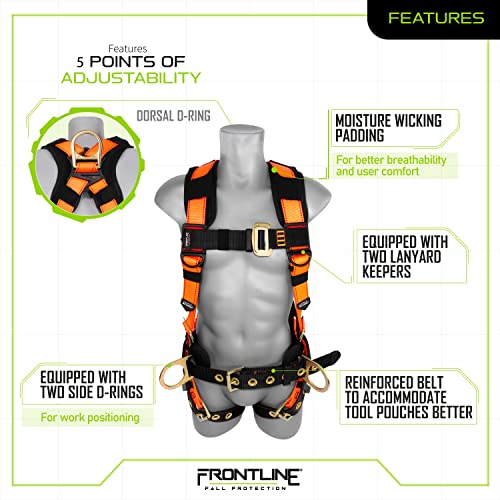 Image of FRONTLINE FALL PROTECTION Harnesses + D-Ring+ Multiple Styles + OSHA and ANSI compliant