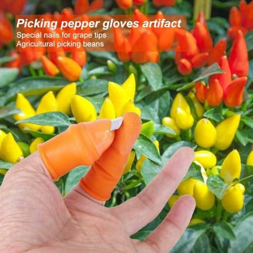 Cuchillo de pulgar de silicona naranja para jardinería miniatura 4