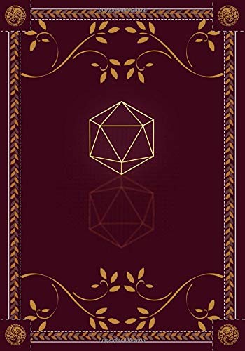 RPG Journal: Mixed paper: Ruled, graph, hex: Gift For Role Playing Gamers: Notes, tracking, battle mapping, terrain plans: Evenly Distributed: Maroon Cover Dice Art Design 120 Pages