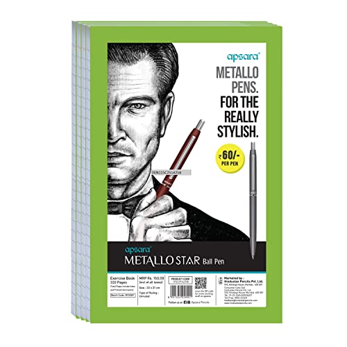 Image of Apsara Mahabar (Foolscap) Longbook | 33 CM x 21 CM Approx - Pages 320 | Plain Unruled Long Notebook | GSM 56 | Use for School & College Students and Professionals | Covers May Differ | Pack of 4