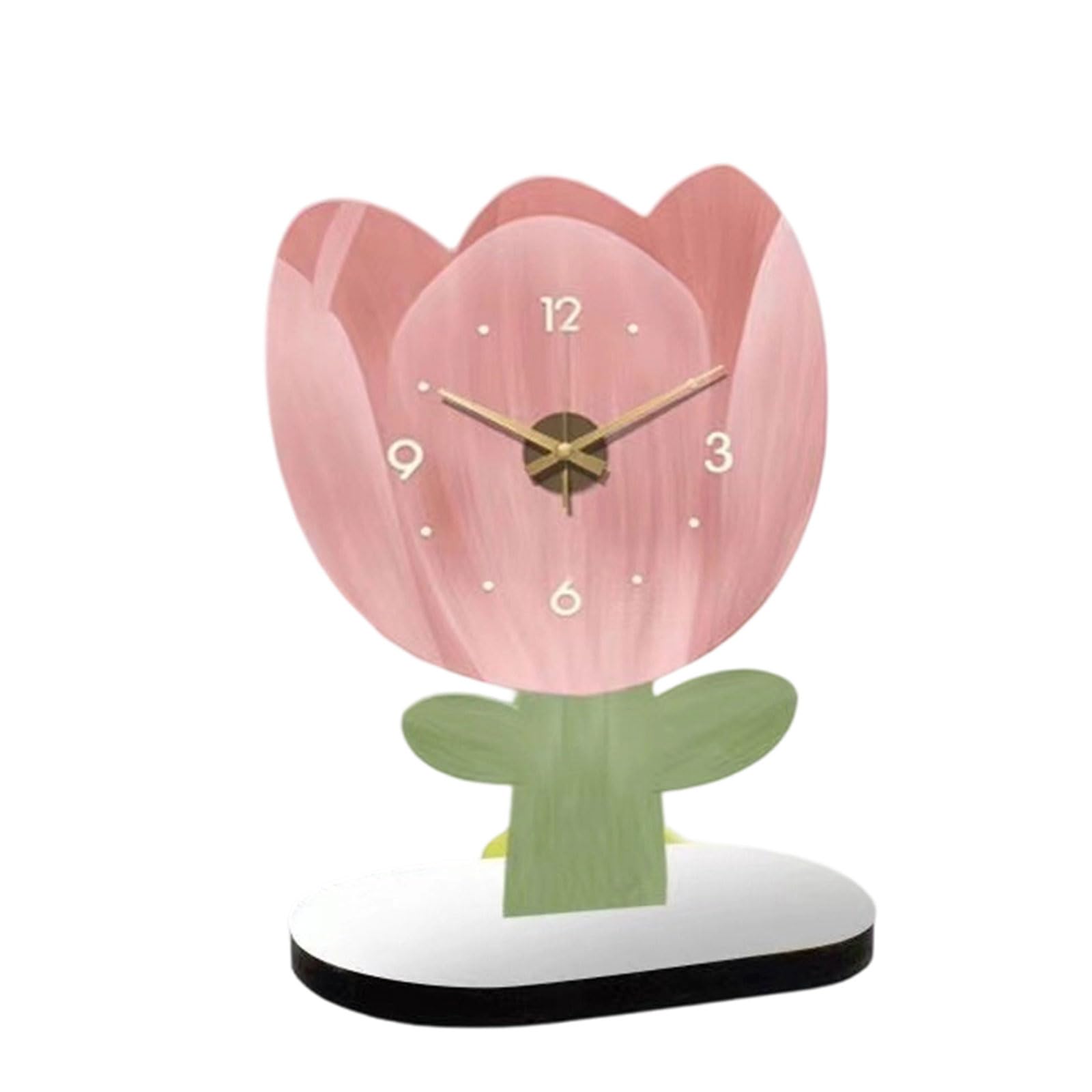 HZBB Decorative Floral Dashboard Clock with High Accuracy Mechanism Flower Shaped Car Clock for Stable Timekeeping Unique Dashboard Decor