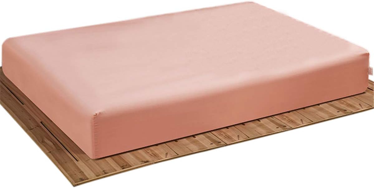 Luxury Fitted Sheet with Deep Pocket Bedding Sheets - Soft Cotton Fiber with Elastic Band, White, 160 x 200cm