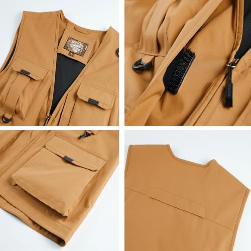 Chaleco de pesca Softshell impermeable Caweadw ligero para ropa de montaña 6