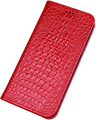 Funda iPhone 14 Pro Max con tapa roja: evita arañazos con su cuero de cocodrilo