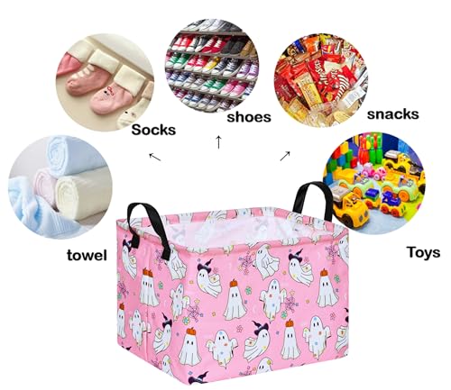 Image of Rectangle Gift Storage Basket Home Shelf Storage Basket Organizer Box Clothes Laundry Hamper Nursery Basket Laundry Basket with Handles