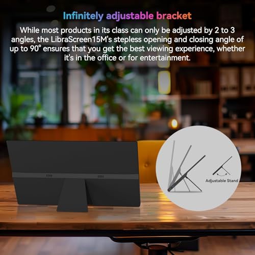 Image of ADREAMER 15.6 inch Portable Monitor FHD 1080P USB-C HDMI HDR IPS with Cover & Speaker, Second External Monitor for Laptop PC Mac Phone Tablet.