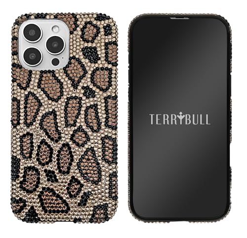 Coque léopard iPhone 14 Pro strass pour briller en soirée de gala