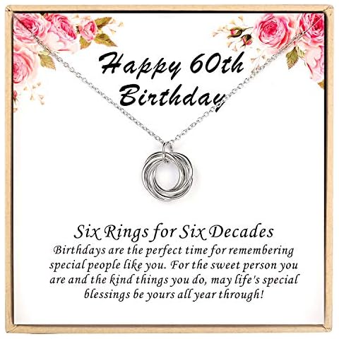 CHICLOVE Birthday Gifts for Women, 30TH 40TH 50TH 60TH 70TH 80TH 90TH Birthday Gifts, Happy Birthday Necklace, 925 Sterling Silver Birthday Necklace, Birthday Jewelry for Women Cover