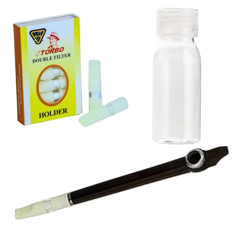 X TORBO | Smoking dokha medwkah pipe | Empy dokha bottle | one packet Fliter (7 pcs)
