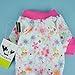 Fitwarm Pink Floral Dog Pajamas Dog Shirt Cozy Dog Clothes Pet Shirt, X-Large