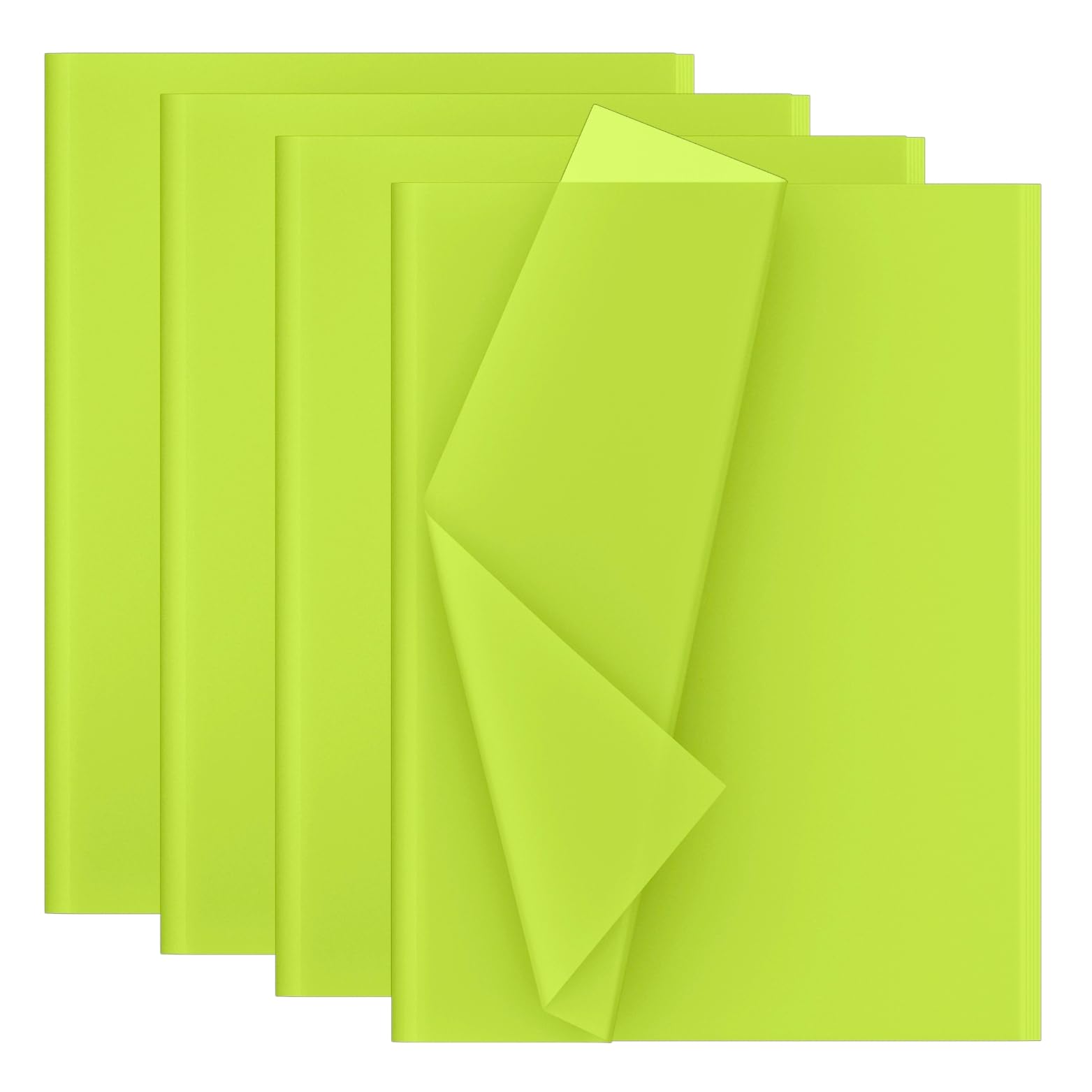 Creavvee Decoupage Papel de seda 50 x 70 cm, Blanco, 28 Hojas, Verde Claro
