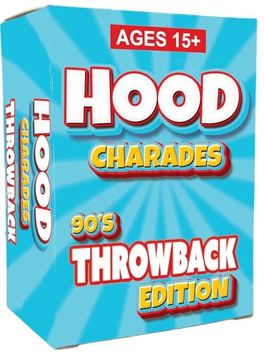 Black Owned Hood Charades 90’s Throwback Edition – Nostalgic Deck Celebrating Classic Hip-Hop,...