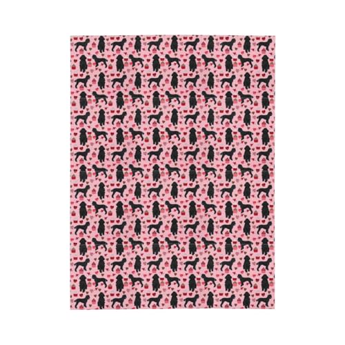 Couverture caniches rouges douce pour canapé et soirées camping - 3