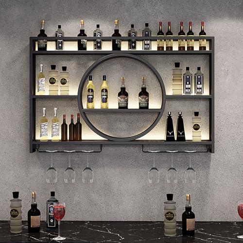 Support pour verres et bouteilles d'alcool mural pour gagner de l'espace - 2