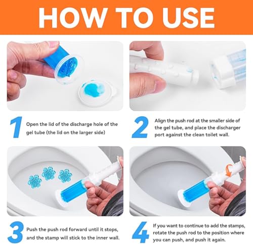 Gihen 84 Flowers Toilet Cleaner Gel Stamps 6 in 1 Air Freshener Effective Deodorizer Long - image 6