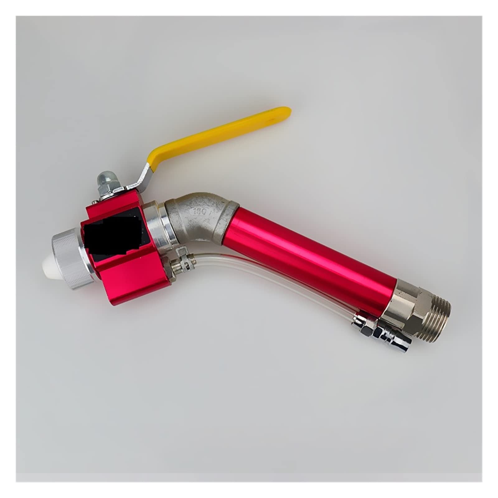 Pneumatyczny Pistolet Natryskowy Zaprawa Cementowa Wodoodporny I Ognioodporny Pistolet Do Malowania Prawdziwy Kamienny Opryskiwacz Pneumatyczny,Długotrwały(Rood,Curved gun)