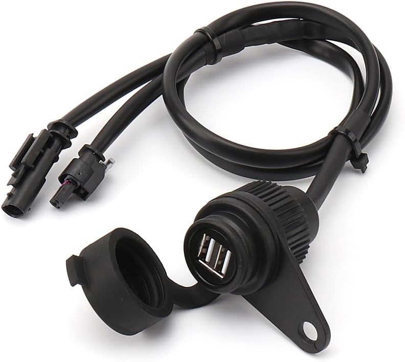 Motorcycle USB Charger Adapter Cable Dual USB Port Phone Charger GPS Charger Power Supply Socket for BMW R1200GS R1250GS ADV R1250RT R1200RT R nineT K1600GT K1600GTL F900R F850GS F750 F650GS S1000XR