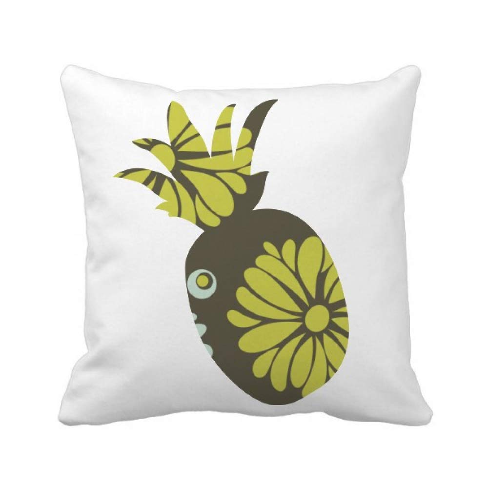 Housse de coussin fleur jaune chrysanthème canapé salon 45x45 cm