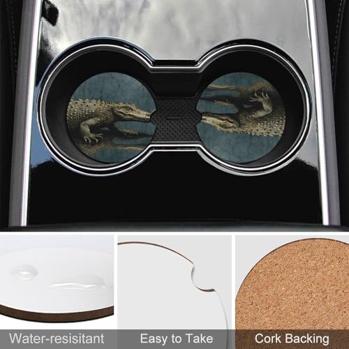 Coaster para Portavasos de Auto con Motivos Animales 2.6" Paquete x2 miniatura 5