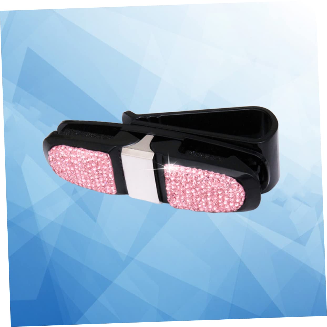 Gatuida 3piezas Soporte De Gafas De Coche Brillo De Rhinestone Clip Rotativo para Gafas De Sol Rosa
