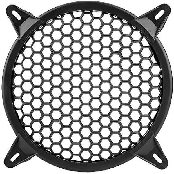 Generic Osłona Głośnika Czarna, Trwała Osłona Ochronna do Samochodowego Subwoofera Audio 10 Cali 12 Cali dla Właścicieli Samochodów (6 (153 mm średnicy wewnętrznej, 5 mm)