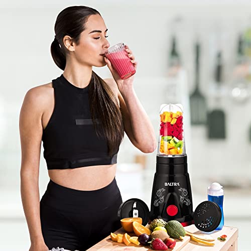 Image of Baltra Nutrimax Blender Mixer /Smoothie & Shake Maker | 2 Years Warranty, Stainless Steel Assembly, 2 Blade Set (Wet Blending & Dry Grinding)