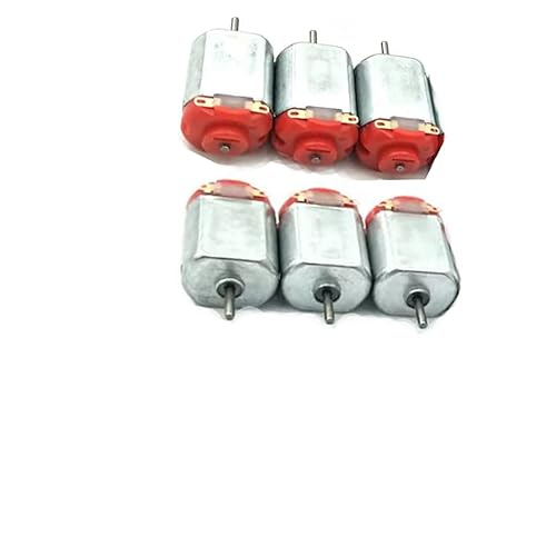1.5-3V 15000RPM DC Micro Motor 130 Mini Motor Eléctrico Eje Redondo para RC Barco Avión Juguetes Modelo DIY Hobby Science Projects- (6 piezas)