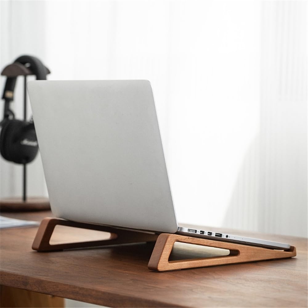 1 paio di supporti universali in legno for laptop, staffa raffreddamento portatile da 10"-17" tablet e notebook Supporto per Portatile