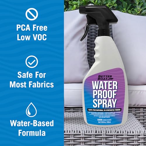 Image of Fabric Waterproof Spray, 22 Fl Oz Heavy Duty Protector and Repellent | Outdoor Marine Canvas, Boat Tops, Vinyl Seats, Tents, Clothing, Boots, Jackets, and Clothes