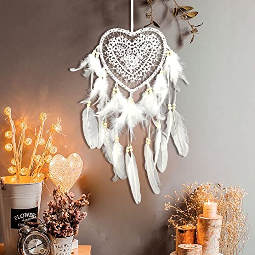 Attrapeur de Rêves Plume, Tenture Murale Plume Dream Catcher Fait à la Main Fée Dreamcatcher...