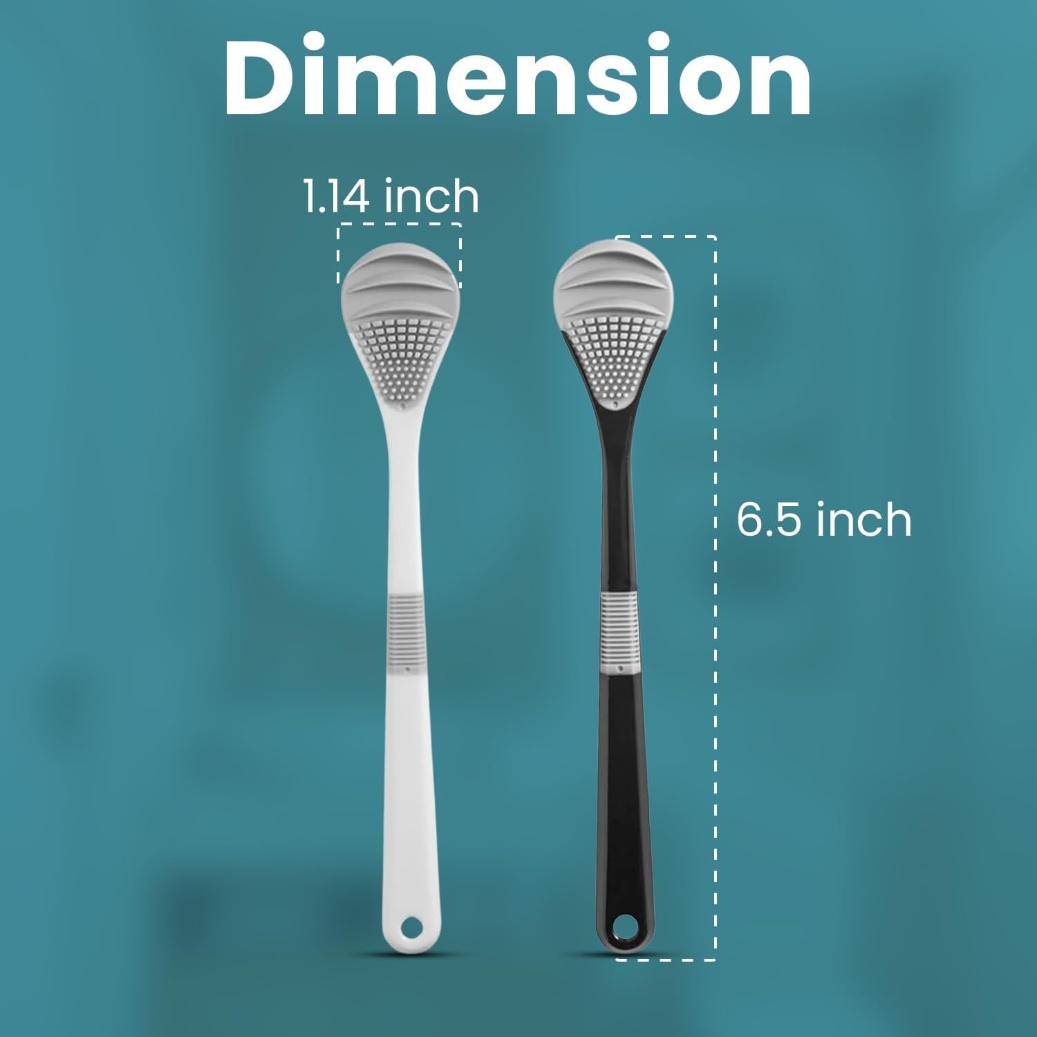 COOKVITA Tongue Cleaner for Adults Silicone Tongue Scraper | Soft Tounge & Tung Cleaner | Fan Shape Tongue Brush Helps Fight Bad Breath | Tough Tongue Cleaner for Baby, Kids, Women, Men (1 pcs)