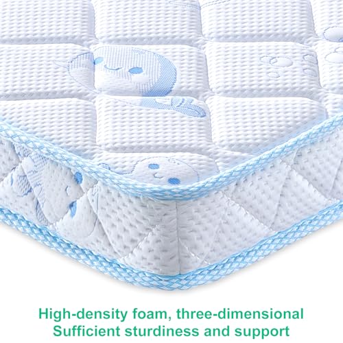 Image of Letmxiu Premium Crib Mattress and Toddler Mattress, Knitted Cotton Surface and Hypoallergenic Firm Support Crib Mattress, Fits Standard Crib and Toddler Bed