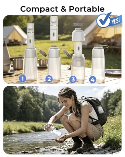 Image of VELOMAX Portable Bidet with 450ML Detachable Bottle, Rechargeable Jet Spray for Travel & Toilet 2 Pressure Modes IPX7 Waterproof Electric Sprayer with 830mAh Battery for Men, Women, Postpartum(White)