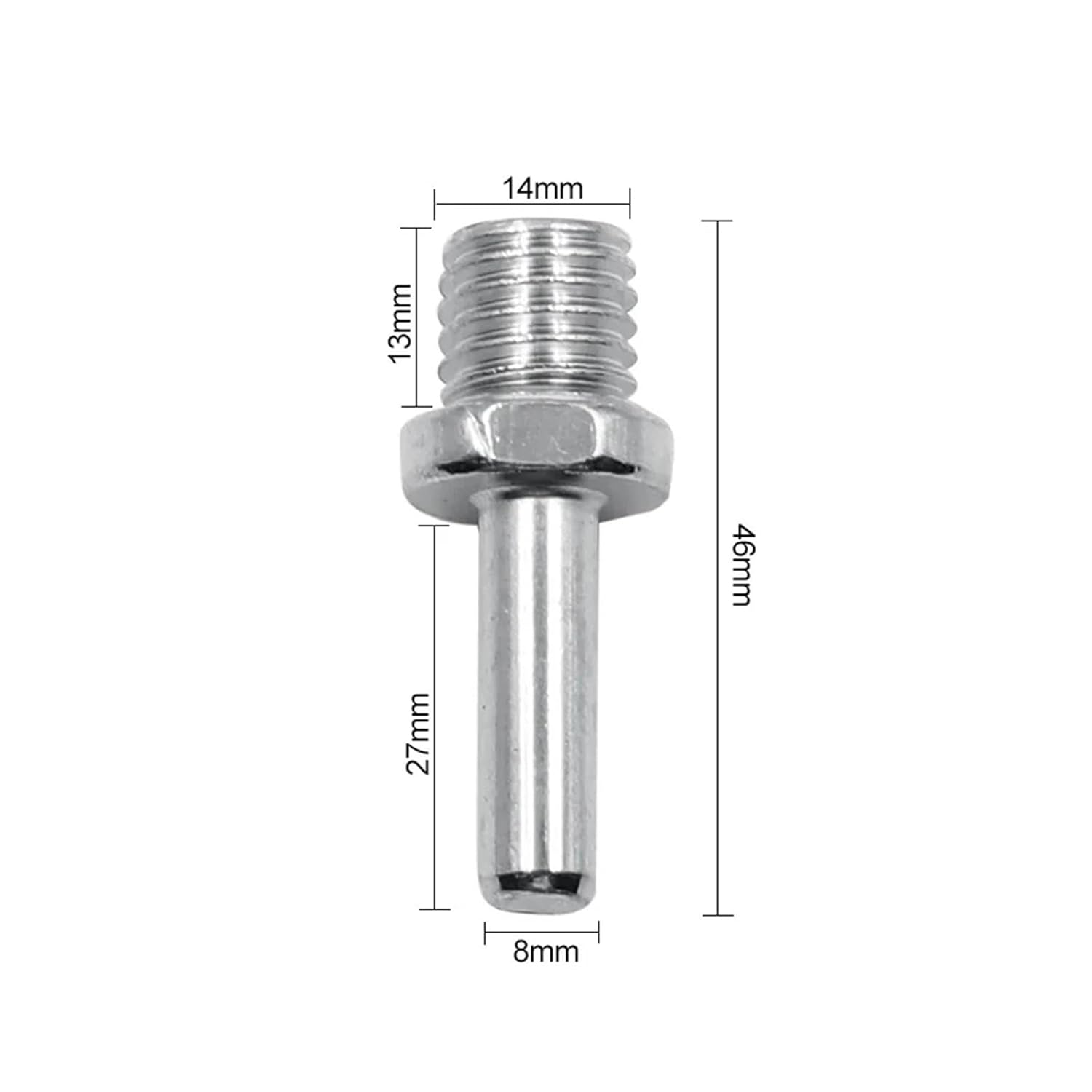 1PC M14/M10 Electric Drill Angle Grinder Connecting Rod Screw Thread Adapter Hexagon Rod Conversion Bar Chuck Connector Tool (Size : M14)