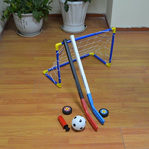 RuiyiF Kids Soccer Goal, 2-in-1 Soccer Goal Net Ice Hockey Puck Set for Kids Toddlers Indoor Outdoor Backyard - Thumbnail 7