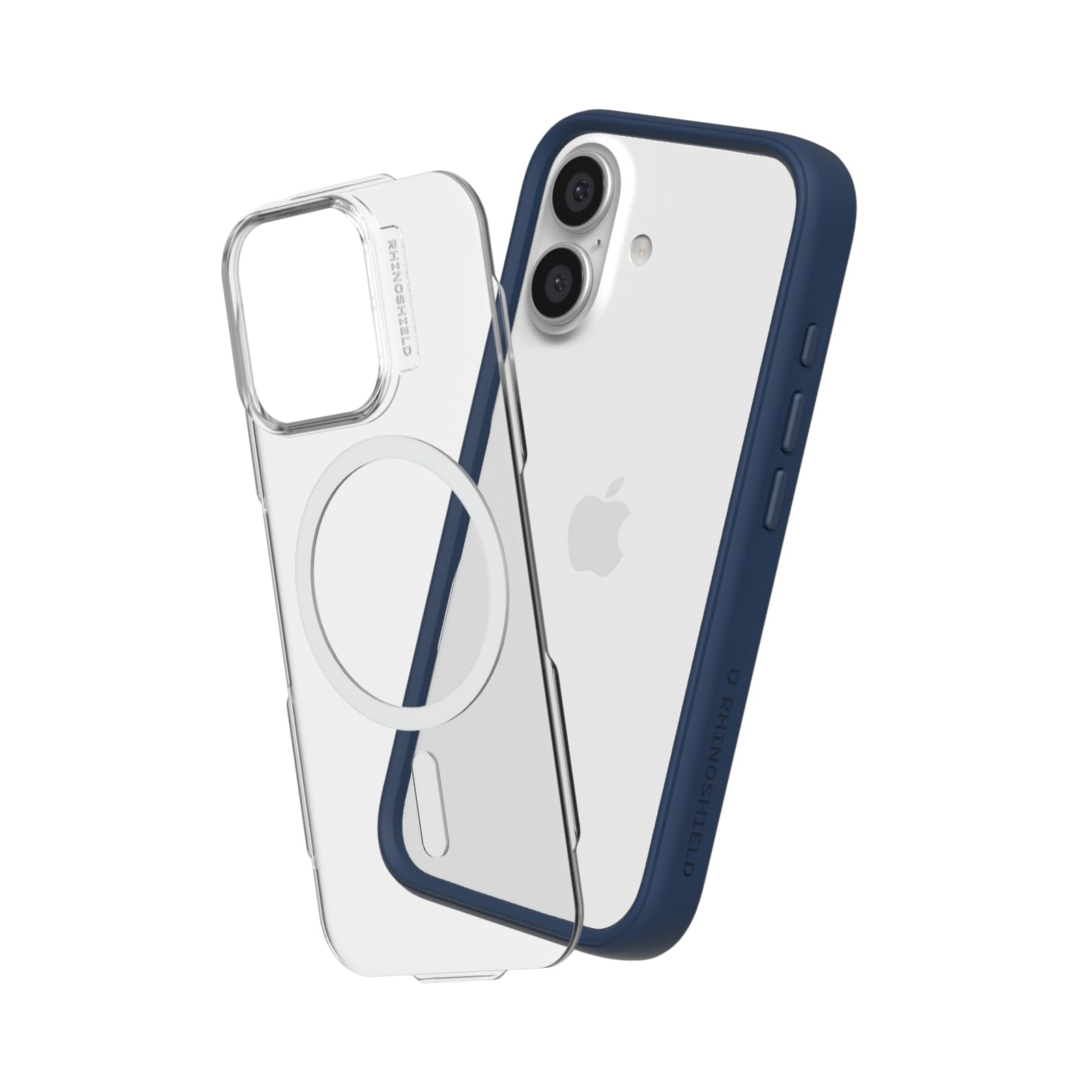 Funda iPhone 16 RhinoShield Mod NX azul marino carcasa modular con MagSafe 7