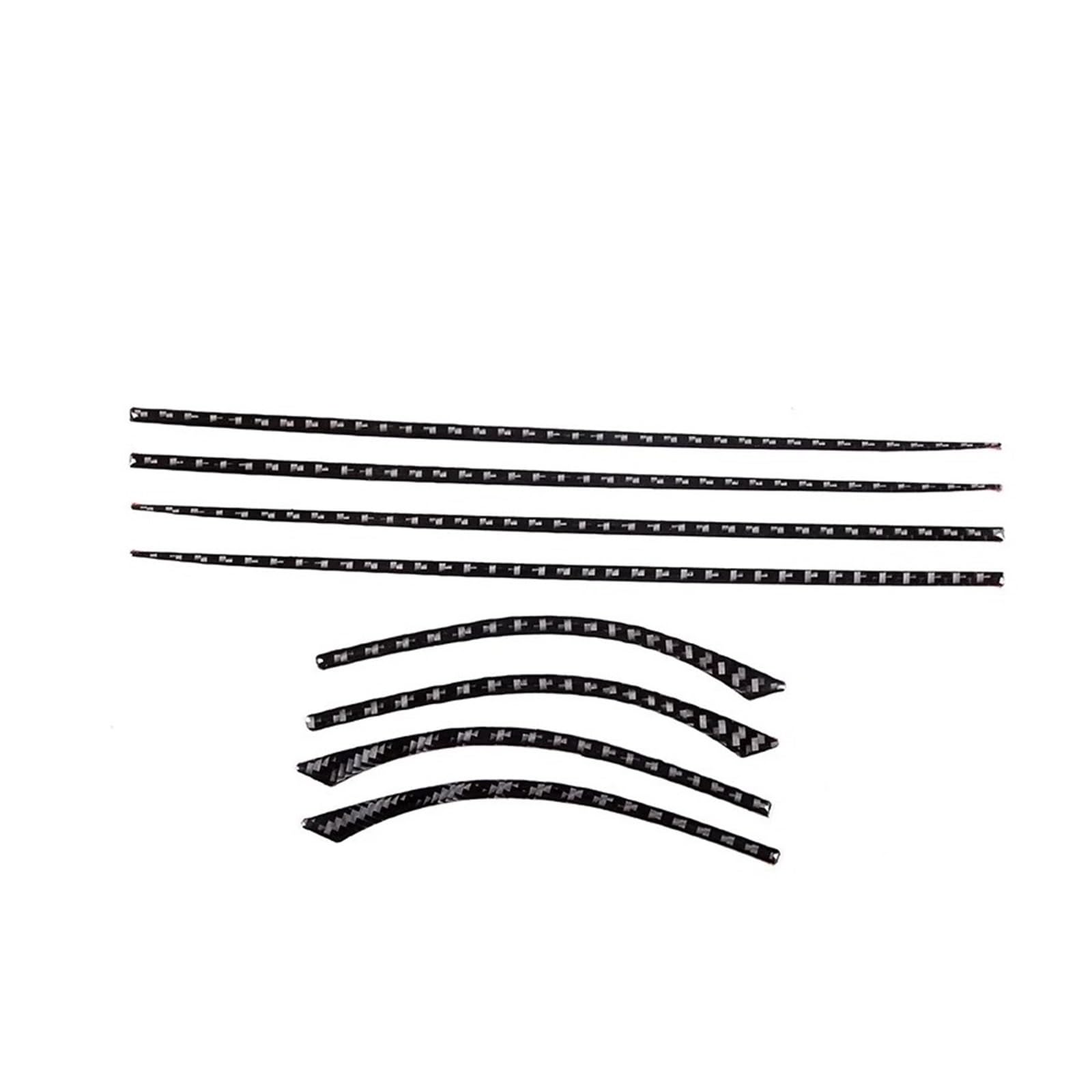 for Maserati for Ghibli 2014-2022 Soft Carbon Fiber Car Inner Door Panel Bowl Sticker Decoration Interior Accessories Car Interior Accessories(Style 2 Black)