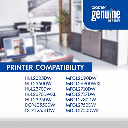 Image of Brother Genuine High-Yield Black Toner Cartridge TN760, 2 Count (Pack of 2)