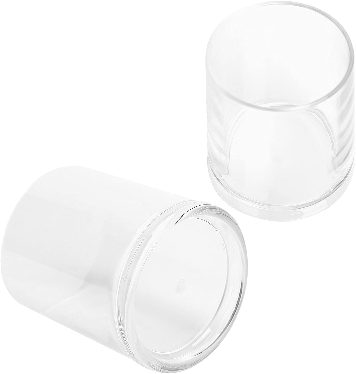 2Pcs Drinking Tumblers, 200ml Clear Acrylic Tumbler Reusable Plastic