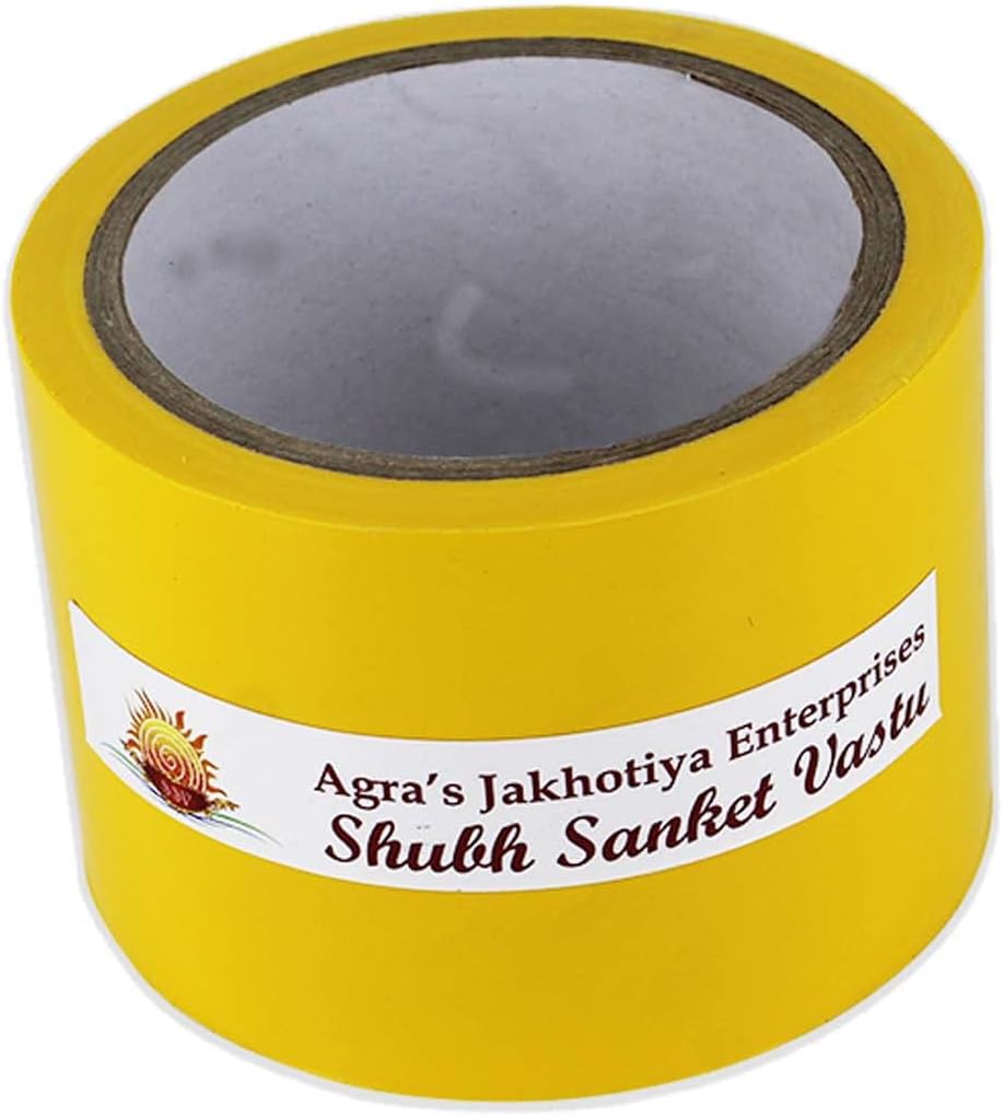 - Shubh Sanket Vastu Yellow Tapes for Vastu Dosh Remedy/Vastu Correction for Bathroom and Entrance (Size:- 3 Inches, Length : 25 Meter)