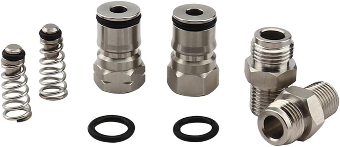 19/32-18" UNF Ball Lock Post Gas/Liquid 1/4 Inch Thread Bulkhead Assembly NPT Hex Nipple Gas Ball Lock Post Adapter Brewing Beer(Liquid)