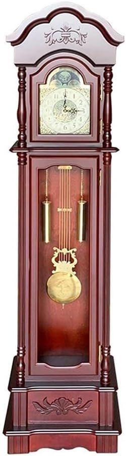 Grandfather Clock Wooden Retro Floor Clock Modern Living Room Standing Clock Villa Galloping Horse Decoration Hall Retro Mute Decoration Grandfather Alarm